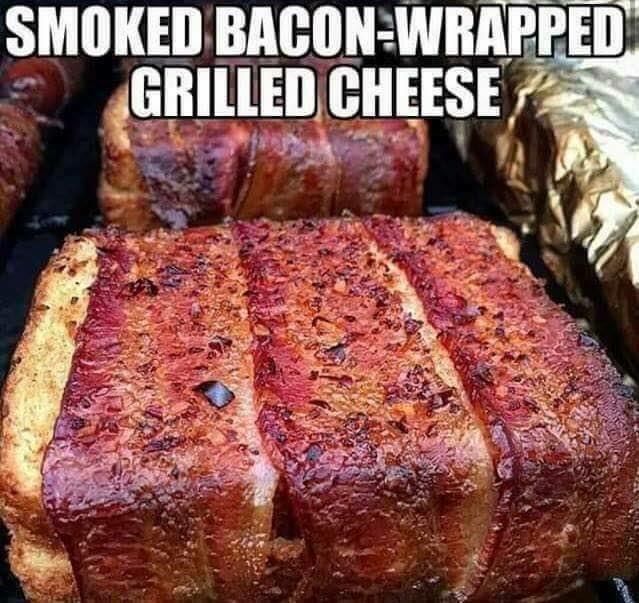 roasting - Smoked BaconWrapped Grilled Cheese