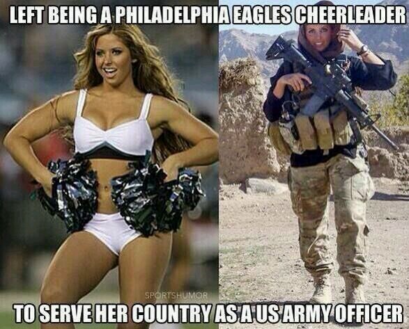 Woman who was Philadelphia Eagles cheerleader and went on to serve her country as a US Army Officer