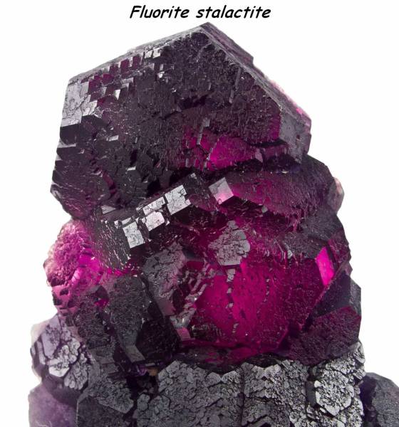 purple mineral names - Fluorite stalactite