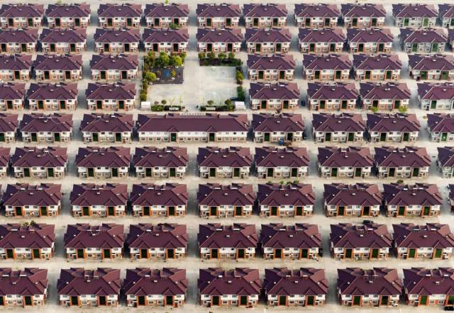 rows of identical houses