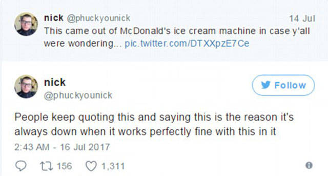 Twitter user who goes by the name of Nick has revealed the dirty secrets of McDonald's whih are hard to believe!