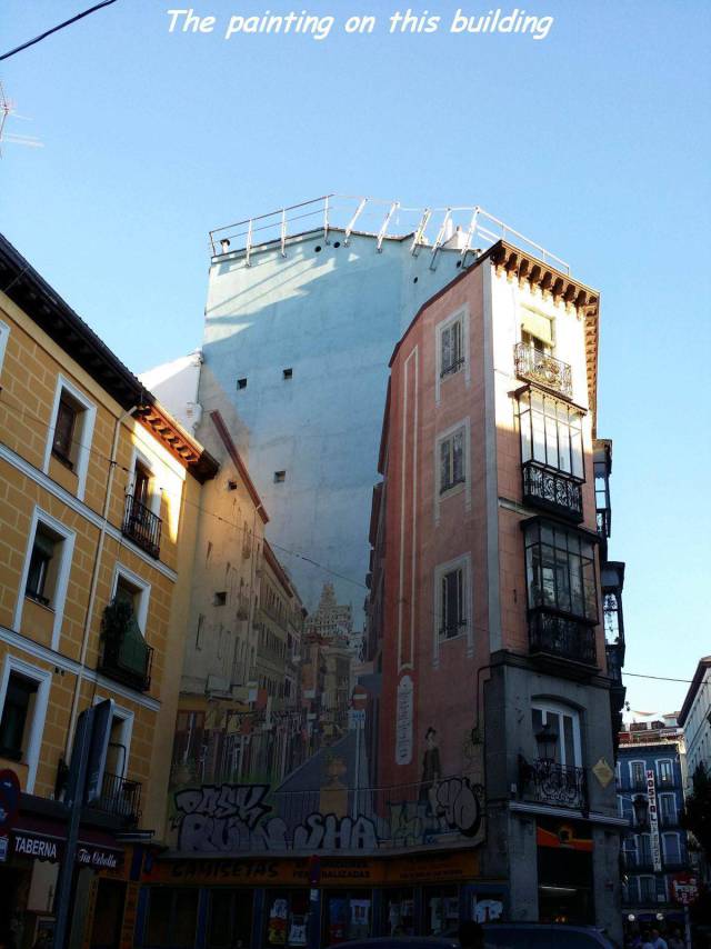 madrid - The painting on this building Taberna we