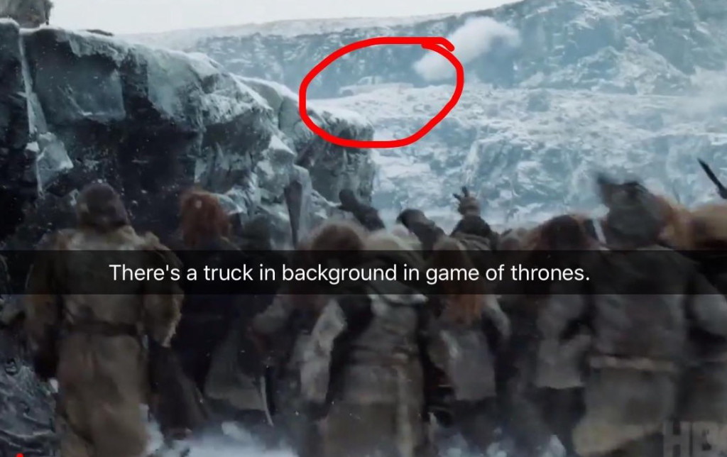 game of thrones truck in background - There's a truck in background in game of thrones.