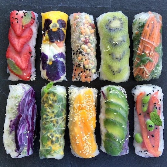 Some fruity sushi options