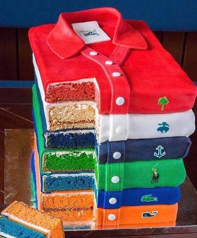 Stack of shirts cake