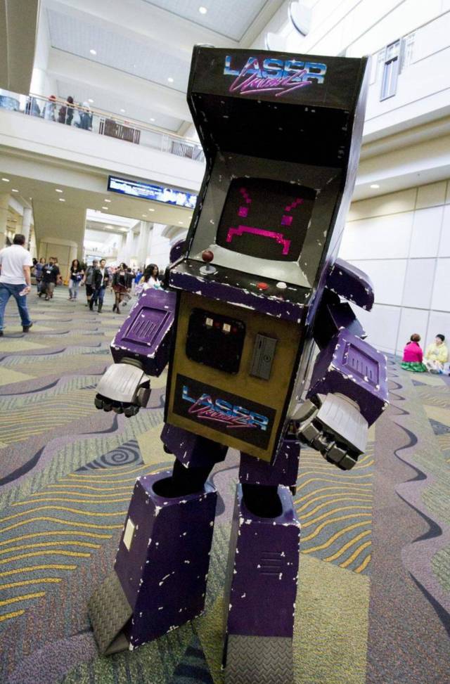 Robot made out of old Arcade