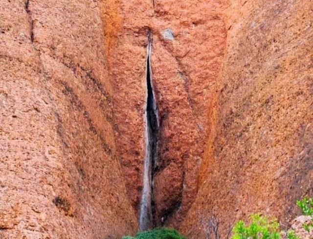 Busted up waterfall that looks like woman's parts