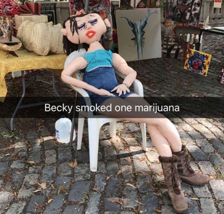 leg - Becky smoked one marijuana