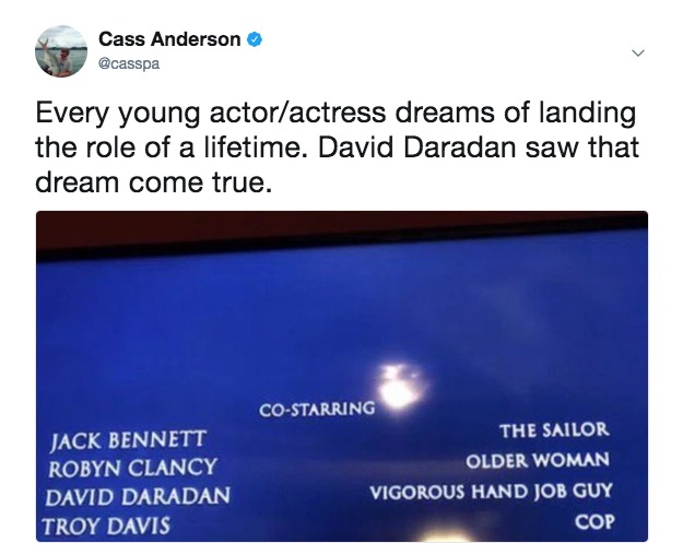 standard chartered - Cass Anderson Every young actoractress dreams of landing the role of a lifetime. David Daradan saw that dream come true. Jack Bennett Robyn Clancy David Daradan Troy Davis CoStarring The Sailor Older Woman Vigorous Hand Job Guy Cop