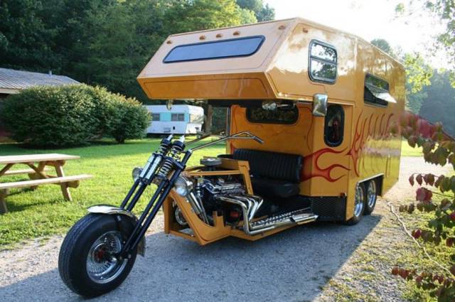 random pic motorcycle camper
