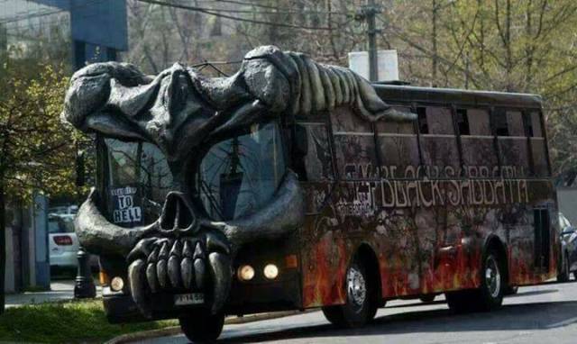 black sabbath tour bus