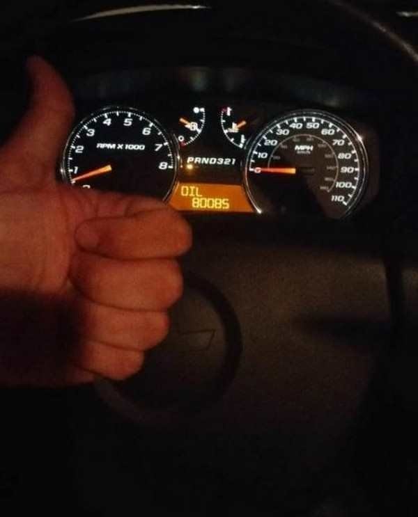 Man spells boobs out with his mileage reading