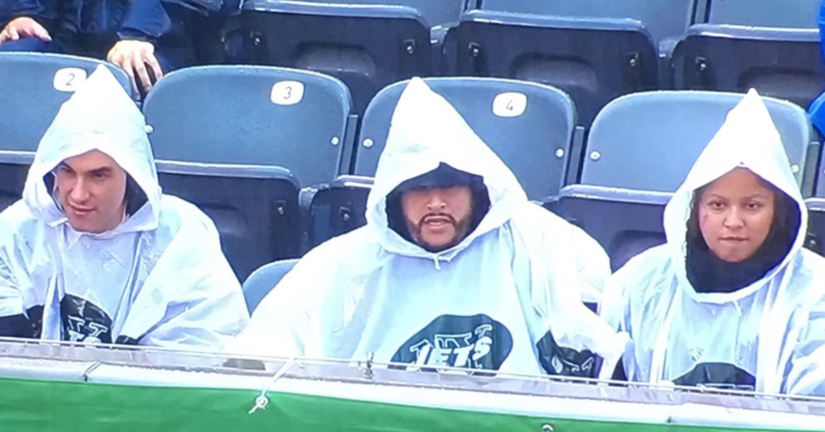 The Jets Game Looked A Lot Like A KKK Rally Because They Handed Out Pointy Hooded White Ponchos