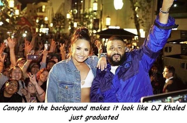 cool dj khaled graduated - Canopy in the background makes it look Dj Khaled just graduated