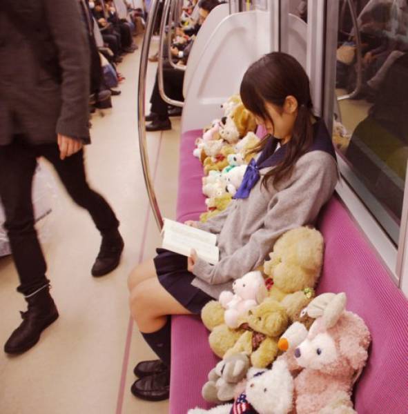 funny on subway japan
