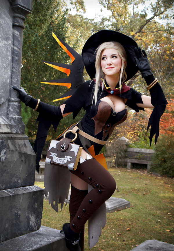 overwatch mercy witch cosplay