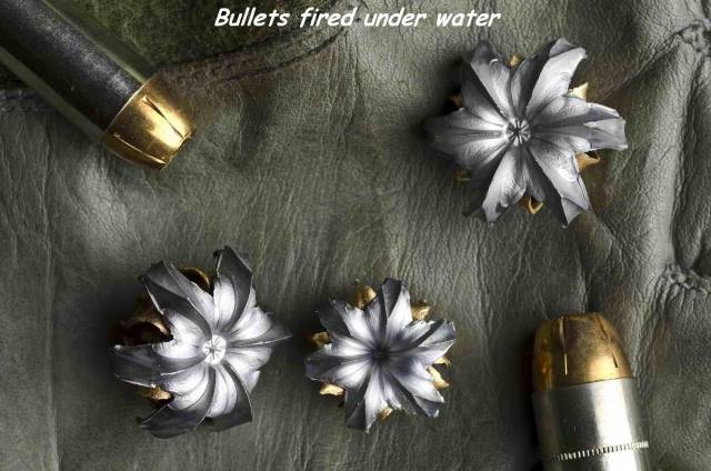 bullet after being shot - Bullets fired under water