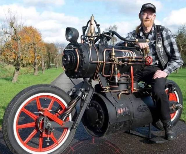 steam powered motorcycle