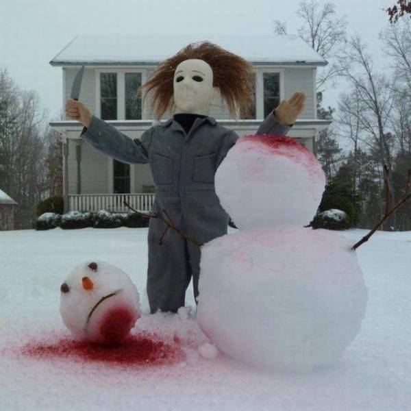 michael myers in snow