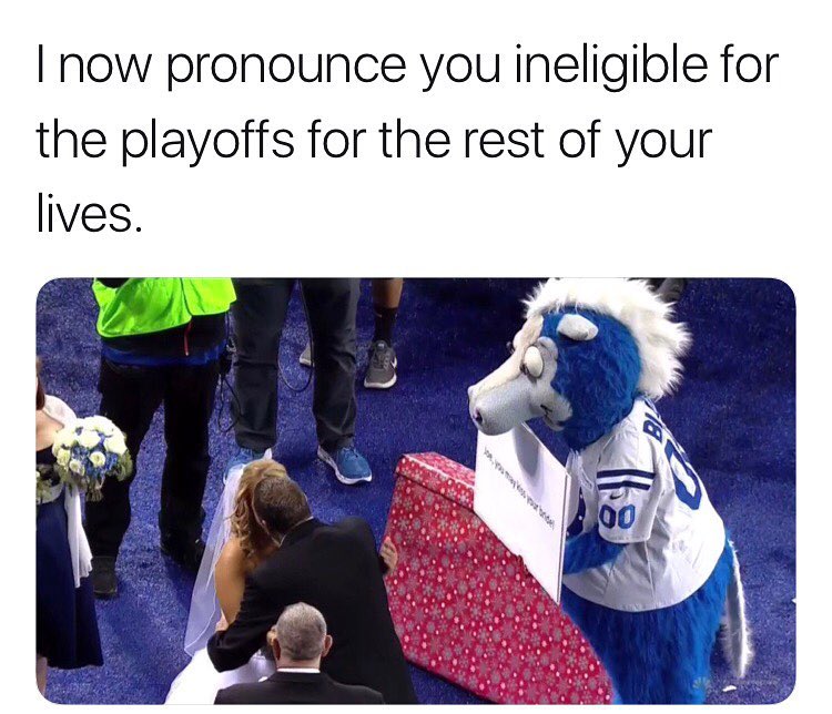 random human behavior - I now pronounce you ineligible for the playoffs for the rest of your lives.