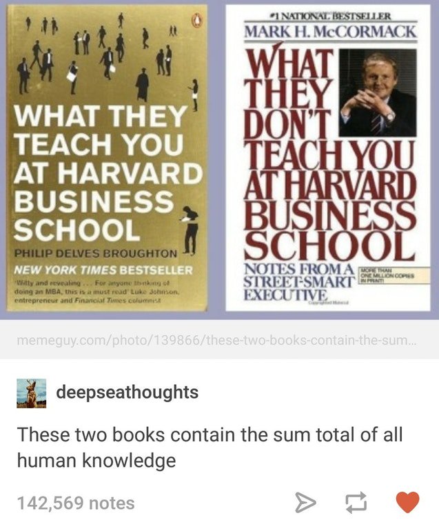 tumblr- they teach you at harvard business school - I National, Bestseller Mark H. McCORMACK What What They Teach You At Harvard Business School They Don'T Teach You At Harvard Business School Philip Delves Broughton New York Times Bestseller Witty and re