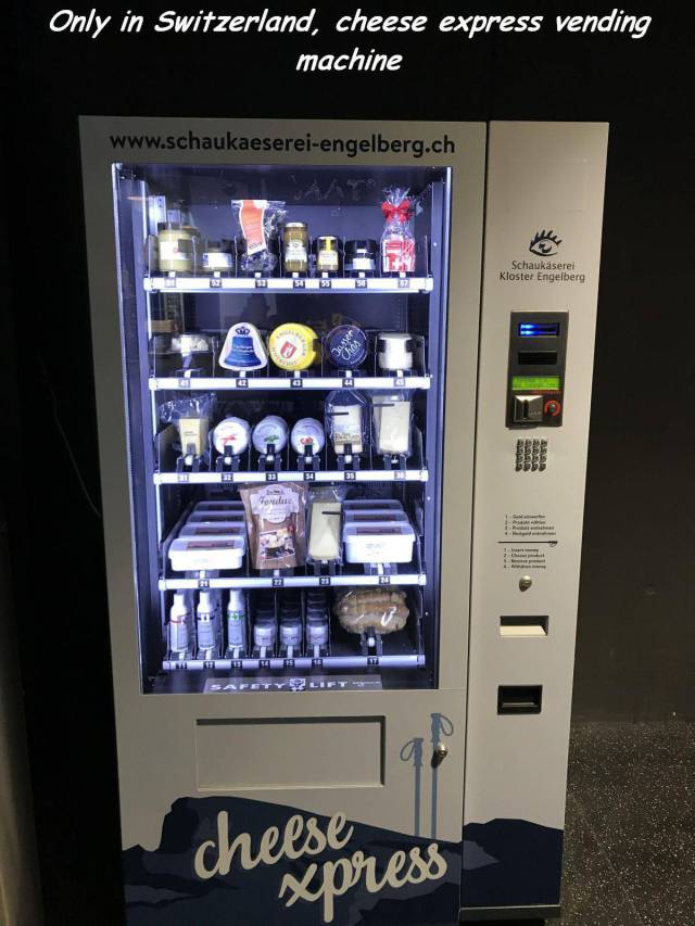 vending machine - Only in Switzerland, cheese express vending machine Schaukaserei Kloster Engelberg 435 Ford Tet chelsporess