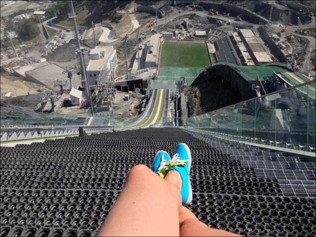 fascinating photo view from top of ski jump