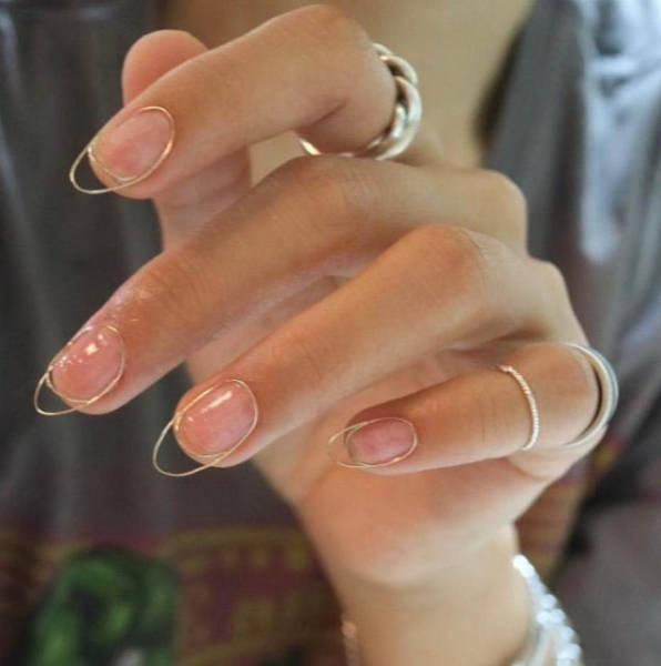 fascinating photo ombre transparent nails