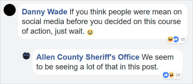 we wash u shop - Danny Wade If you think people were mean on social media before you decided on this course of action, just wait. 9 D 18 Allen County Sheriff's Office We seem to be seeing a lot of that in this post. 28