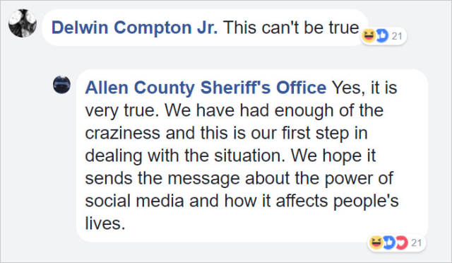 windham county ct - Delwin Compton Jr. This can't be true Ucicli 21 Allen County Sheriff's Office Yes, it is very true. We have had enough of the craziness and this is our first step in dealing with the situation. We hope it sends the message about the po