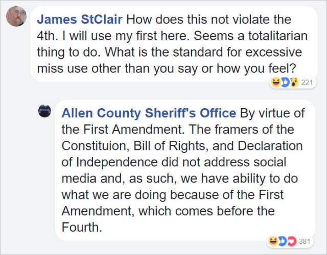 teenage quotes - James StClair How does this not violate the 4th. I will use my first here. Seems a totalitarian thing to do. What is the standard for excessive miss use other than you say or how you feel? D 221 Allen County Sheriff's Office By virtue of 