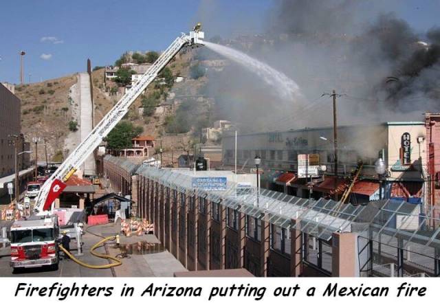firefighters in arizona mexican fire - Mos Firefighters in Arizona putting out a Mexican fire
