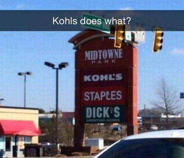 kohls does - Kohls does what? Midtowne Kohls Staples Dick S