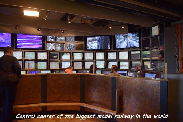 Control center of the biggest model railway in the world