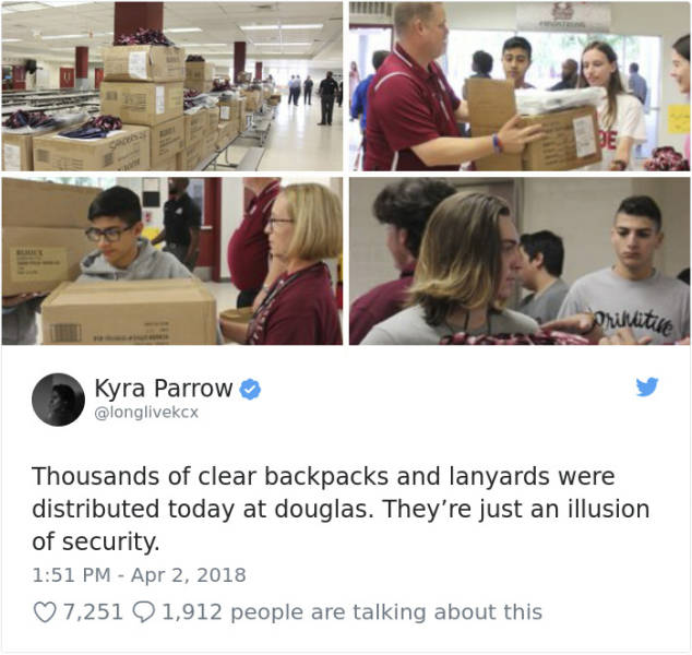 Parkland Students Are Trolling Their School After Being Given Transparent Backpacks