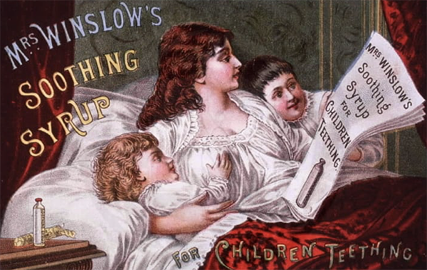 Another children’s medicine, Mrs. Winslow’s Soothing Syrup, did contain morphine.