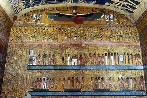 As the longest, deepest, and most complete tomb in ancient Egypt, the Tomb of Seti I is quite the marvel. Discovered by  Giovanni Battista Belzoni in 1817, the tomb was clearly a hallmark project of Seti I, with its complex structures and artwork.