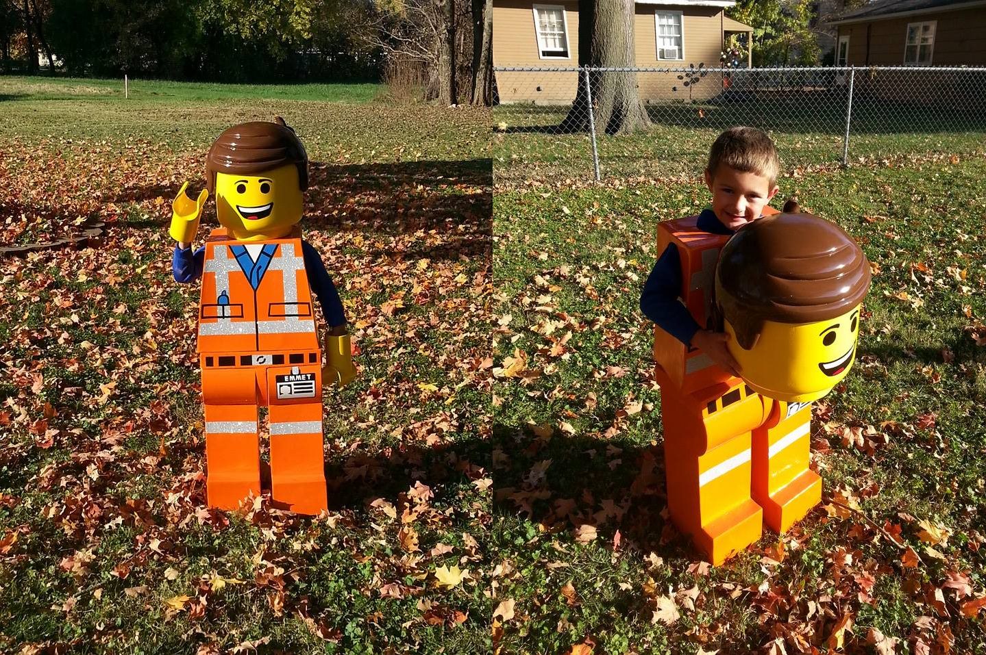 This kid's lego costume is amazing.