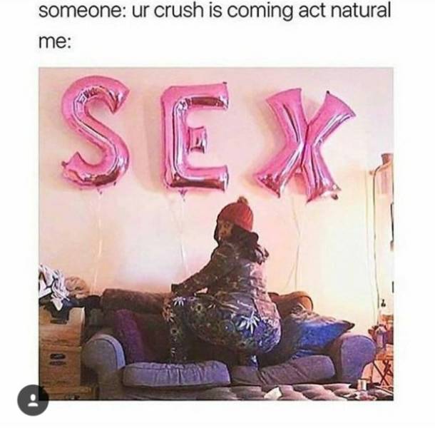 memes sex hard - someone ur crush is coming act natural me
