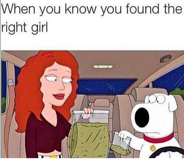 stoner memes - When you know you found the right girl