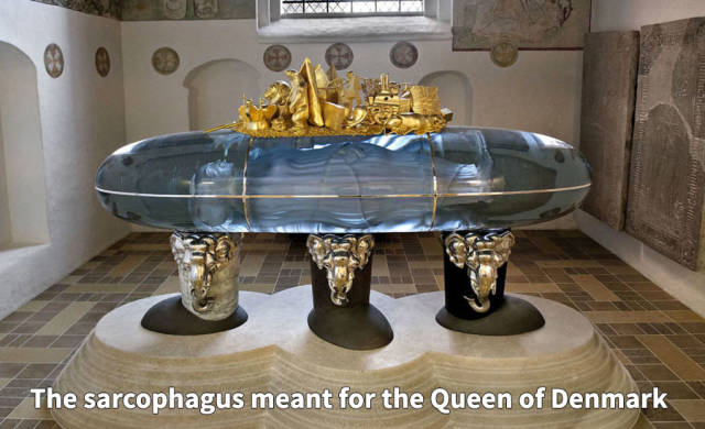 The sarcophagus meant for the Queen of Denmark