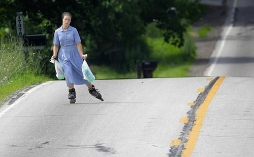 Pennsylvania-Just going blading to the store to pick up some pop for our Amish pot luck tonight!