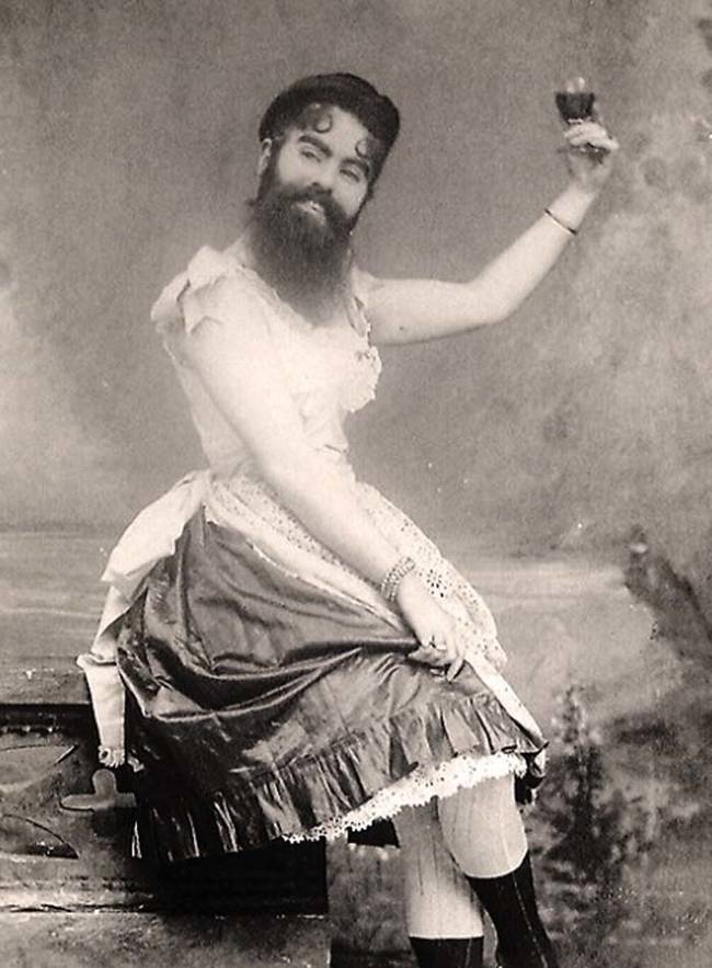 Annie Jones, who traveled as The American Bearded Woman.
