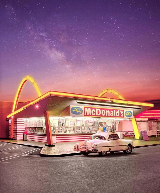 mcdonalds downey - A McDonald's