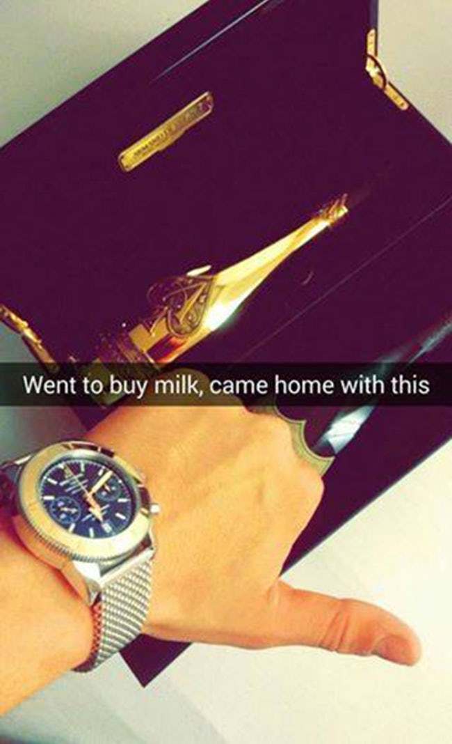 rich kids snapchatrolex rich kids - Went to buy milk, came home with this