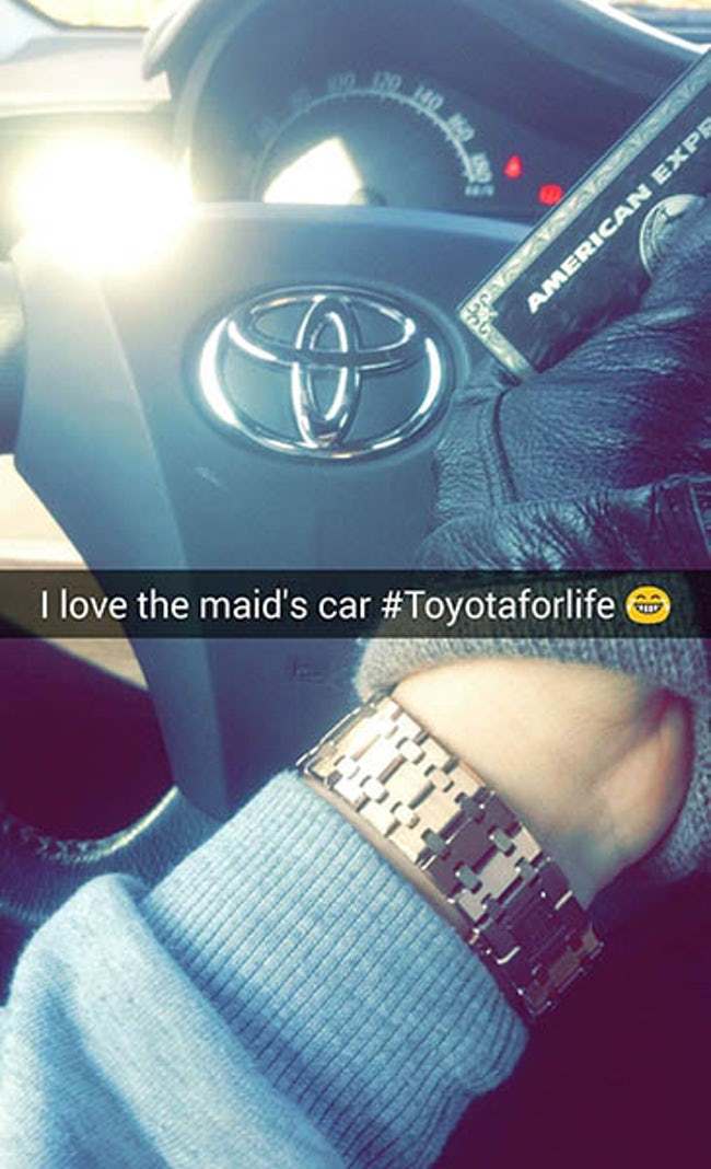 rich kids snapchatsnobby rich kids - American Expe I love the maid's car