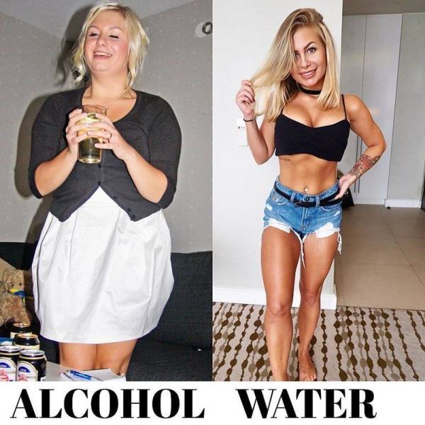 alcohol before after - Alcohol Water