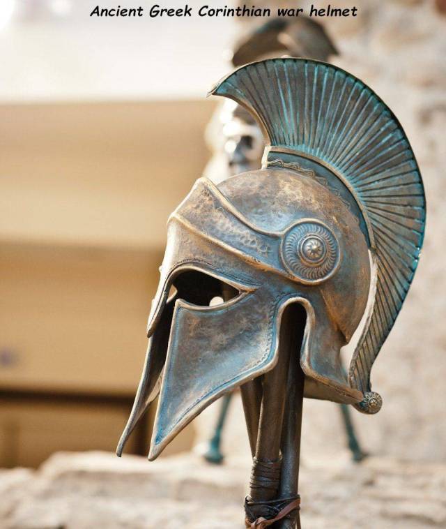 ancient greek war helmet - Ancient Greek Corinthian war helmet