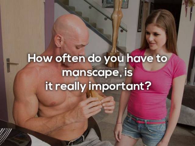 I think it’s extremely important. I manscape about once a week but if I’m doing a scene I shave everything clean in the morning. I don’t like the bald look so I leave the top pubes and shave my balls, shaft, anywhere with hair. It’s just very visually pleasing on camera plus I want my partner to be able to lick, suck, and fuck any part of me without hesitation.