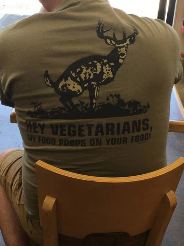 t shirt - Y Vegetarians, Y Food Poops On Your Foud.